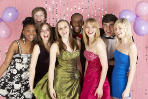 Image of Multi-Racial Group at the Prom